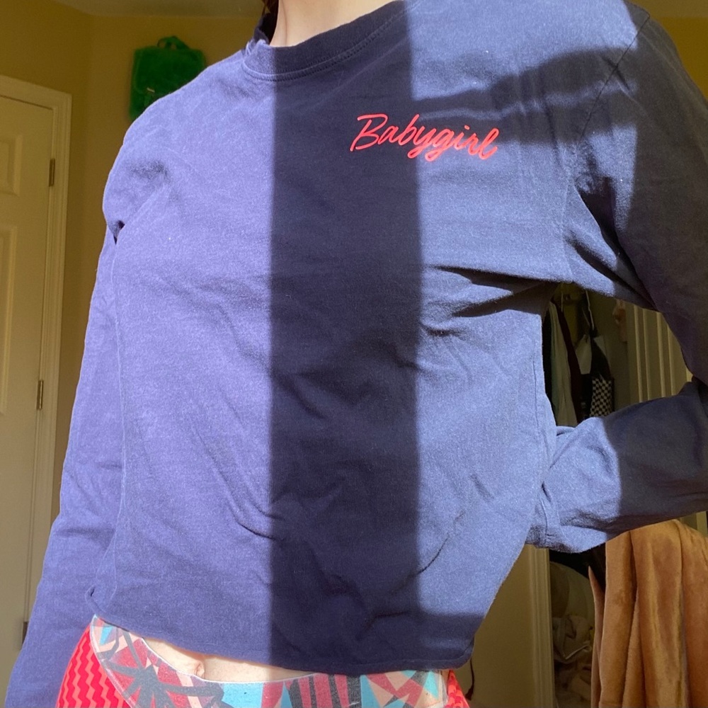 Blue crop top